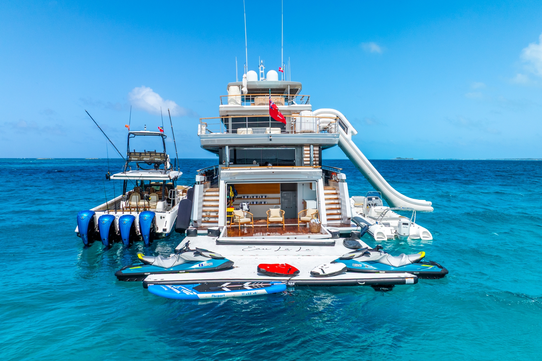 Beach club with toys